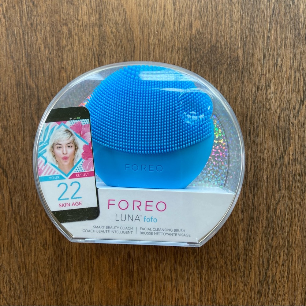 Foreo Luna Fofo Smart Facial Cleansing Brush Aquamarine Blue Factory Sealed NEW
